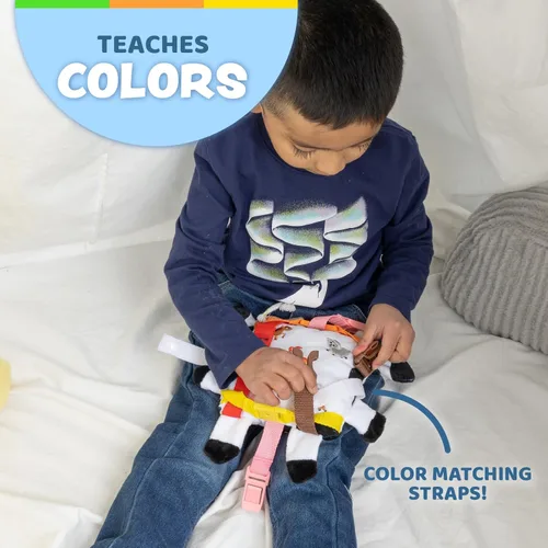 Miniatura 3 de Buckle Toys Bessie - Juguete de aprendizaje para niños pequeños Viaje en avión esencial, desarrollar habilidades motoras, resolución de problemas
