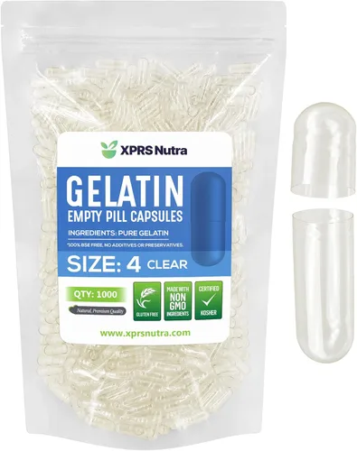 Miniatura 15 de XPRS Nutra Cápsulas vacías tamaño 4 – 100 cápsulas pequeñas de gelatina vacías – Pastillas de relleno de cápsulas de bricolaje – Cápsulas de gel