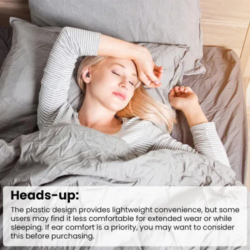 Miniatura 3 de Piluyaa Auriculares para dormir con Bluetooth en el oído, auriculares ligeros, mini tapones invisibles para los oídos, diseño pequeño para personas