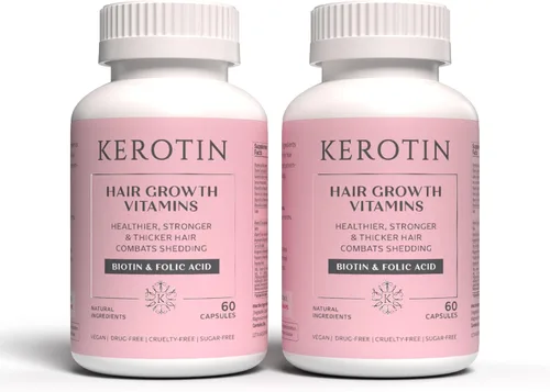 Vitaminas de querotina para el crecimiento del cabello, suplemento de biotina, bloqueador de DHT, estimulador de colágeno, para apoyo a la pérdida