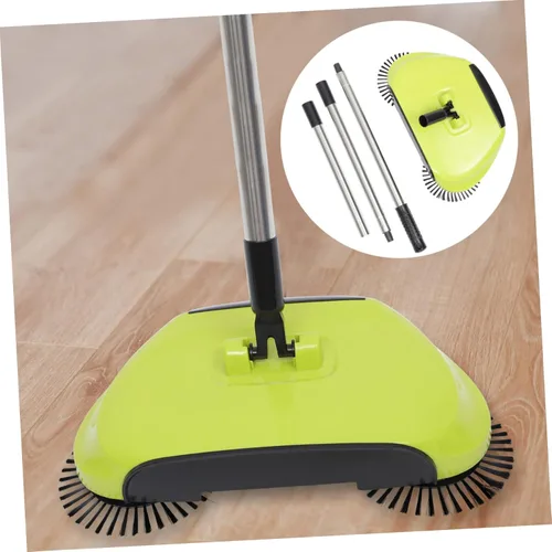 Miniatura 9 de Cabilock Barredora manual escoba recogedor escoba escoba fregona aspiradora para suelos duros Herramienta de limpieza giratoria de 360° Verde