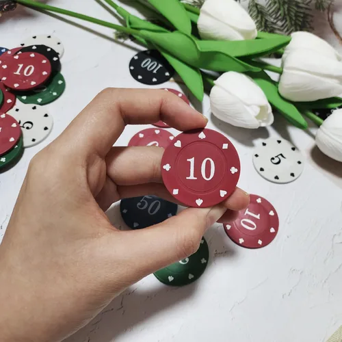 Miniatura 7 de VOVCIG Juego de fichas de póquer de 100 piezas, 5 colores para el hogar, juegos de póquer, noches, fiestas, clubes o juegos de póquer nocturnos