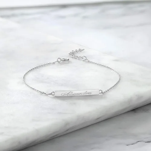 Miniatura 4 de Gema Stone King 925 - Pulsera de plata de ley personalizada, 1.063 x 0.118in, ajustable, para mujer