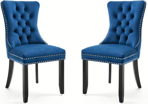Miniatura 28 de Juego de 6 sillas de comedor modernas para sala de estar, cocina, patas de madera maciza, cojín acolchado de tela de lino, asiento y respaldo