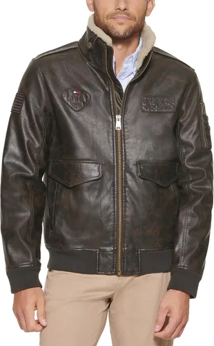 Miniatura 6 de Tommy Hilfiger Chaqueta bomber de piel sintética para hombre