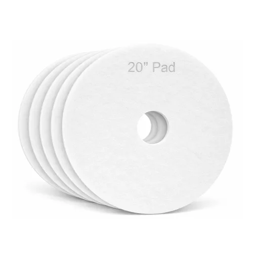Miniatura 10 de Virginia Abrasives Almohadillas de mantenimiento de suelos blancas de 12 pulgadas, almohadillas no tejidas para limpieza orbital, almohadillas