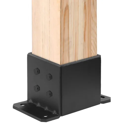 Miniatura 3 de 2 PCS Bases para Postes de 6x6, Soportes para Postes de 6x6 Calibre 8, Anclaje para Postes de Concreto Resistente Soporte de Pérgola para Terraza