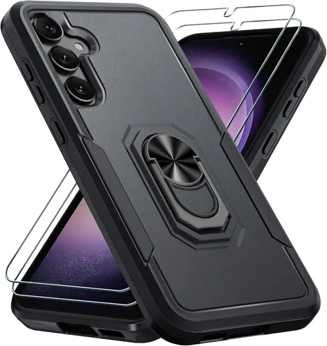 Miniatura 25 de Funda compatible con Samsung Galaxy S22 con protector de pantalla [no para S22+], resistente a prueba de golpes, funda de teléfono de cuerpo Verde