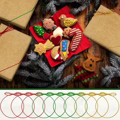 Miniatura 4 de Berlune 120 lazos elásticos para cajas de regalo, lazos elásticos con lazos preatados de 20 pulgadas de cinta elástica de 20 pulgadas de cinta