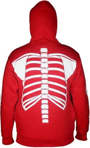 Miniatura 3 de Skylinewears Sudadera con capucha para hombre, diseño de calavera de esqueleto, disfraz de Halloween