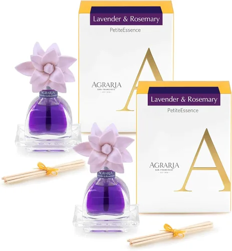 Miniatura 8 de Agraria Juego de difusor de varillas de bálsamo, Air Essence y Petite Essence Luxury Fragrance Duo con aceites esenciales naturales, flores de sol