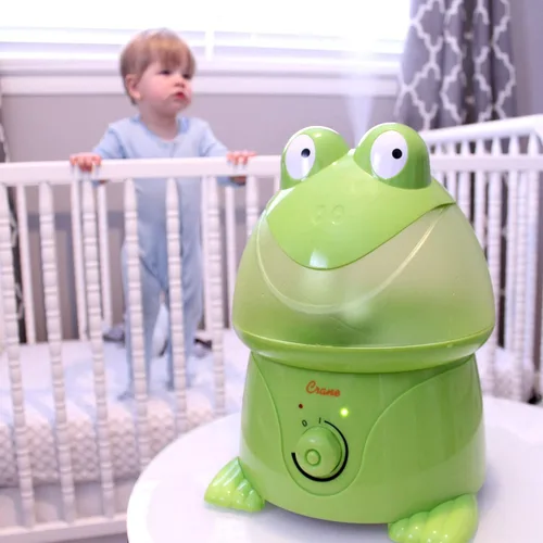 Miniatura 3 de Crane Humidificador ultrasónico de niebla fresca Animal para dormitorio de niños y guardería, 1 galón, fácil de limpiar, configuraciones ajustables