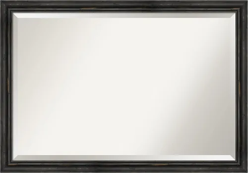 Miniatura 22 de Amanti Art Espejo de baño de madera, espejo de pared negro Ashton para usar como espejo de tocador de baño sobre el fregadero