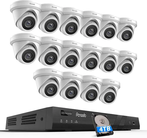Miniatura 14 de Sistema de Seguridad con 4 Cámaras PANOOB 5MP, 4X Cámaras IP de 5 Megapíxeles con Cable para Exteriores con Domo y Torreta con Detección de Personas