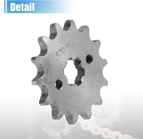 Miniatura 6 de X AUTOHAUX 1 juego de 420 estilos 14 dientes 0.669 in ID motocicleta piñón delantero motor apto para motocicleta 50cc 70cc 110cc 125cc motocicleta
