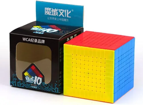 Miniatura 7 de BroMoCube Moyu Meilong Cubo de velocidad de 10 x 10 pulgadas, sin pegatinas, MFJS MeiLong, cubo mágico de 10 x 10 x 10 pulgadas, juguetes de regalo