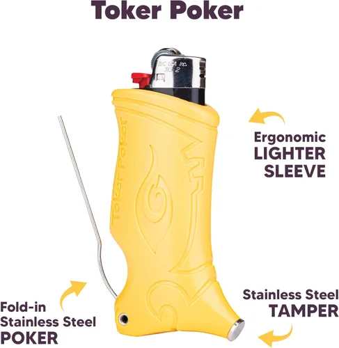 Miniatura 2 de Toker Poker 2.0 - La mejor herramienta de encendedor todo incluido; incluye estuche para encendedor, póker retráctil de acero inoxidable
