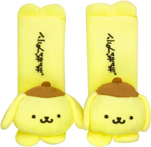 Miniatura 8 de Funda Kawaii para cinturón de seguridad de automóvil, lindo juego de 2 piezas de correa de asiento de anime, protector de cuello, decoración