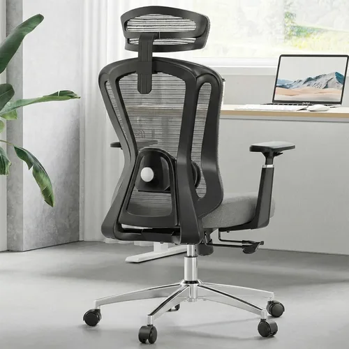 Farini Silla de oficina ergonómica, silla de escritorio con respaldo alto y ruedas, silla Home Sutdy para personas pesadas, silla de oficina de