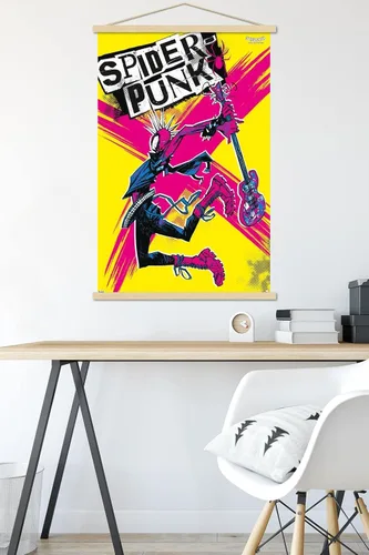 Miniatura 5 de Trends International Marvel Spider-Man: Across The Spider-Verse - Póster de pared de Spider-Punk, 22.37 x 34.00 pulgadas, paquete de impresión