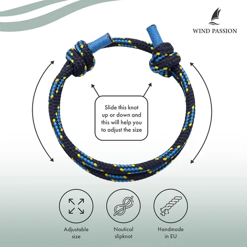 Miniatura 19 de Wind Passion Pulsera para hombre con cuerda mono con estilo náutico trenzado
