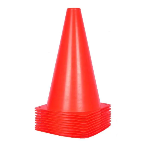 Miniatura 10 de Alyoen Conos de tráfico de 9 pulgadas, conos deportivos de plástico, conos de entrenamiento de fútbol rosa para actividades al aire libre y eventos