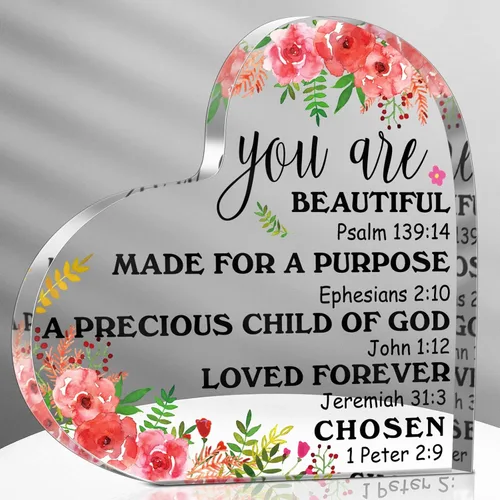 Miniatura 13 de Gerrii Regalos cristianos para mujeres, regalo del día de la madre para mamá, decoración religiosa inspiradora, placa de versículo bíblico