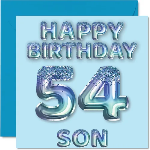 Miniatura 98 de Stuff4 Tarjeta de primer cumpleaños para niños, globo de fiesta con purpurina azul, tarjetas de feliz cumpleaños para niño de 1 año, nieto, hijo, 57