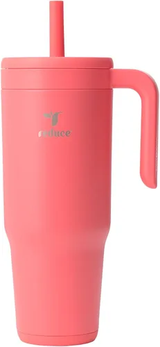 Miniatura 10 de REDUCE Chiller - Vaso térmico aislado al vacío de 40 onzas con pajita de silicona a prueba de derrames, tapa de Tritán sostenible con marcadores