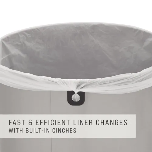 Miniatura 3 de Rubbermaid Commercial Products Refine - Contenedor de basura decorativo, 23 galones, redondo de acero inoxidable para oficinas, centros comerciales