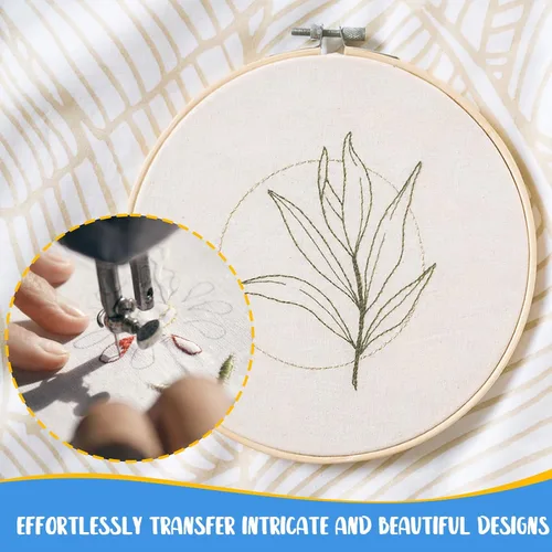 Miniatura 5 de JIUHSHN Estabilizador de bordado soluble en agua, 12 hojas de 8.5 x 11 pulgadas, papel de transferencia autoadhesivo imprimible para pegar y puntar