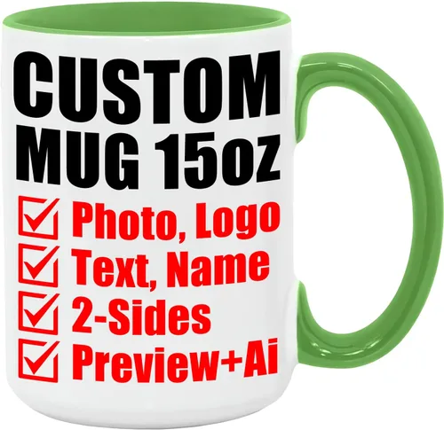 Miniatura 19 de Taza de café personalizada – Tazas personalizadas con texto en imagen, logotipo personalizado con nombre, taza de cerámica – Cumpleaños