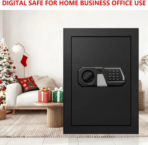 Miniatura 9 de Cajas fuertes grandes de 3.4 pulgadas para uso doméstico, caja de seguridad digital para el hogar, impermeable, con teclado programable, llaves