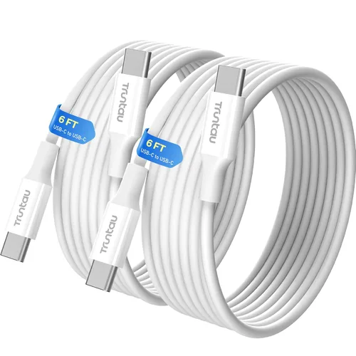 Miniatura 31 de Cable USB A a USB C de 6 pies, cable de carga rápida de 60 W compatible con iPhone 17/17 Pro Max/16/16e/16 Plus/15 Pro Max, Samsung Galaxy Blanco