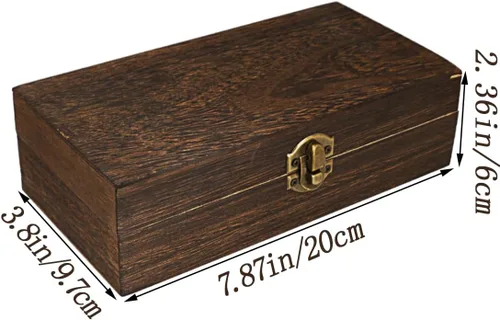 Miniatura 3 de Caja de joyería de madera hecha a mano - Organizador de viaje elegante para mujeres y hombres, ideas únicas de regalo para anillos, aretes, collares