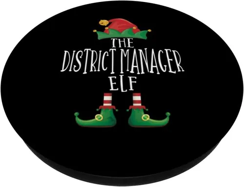 Miniatura 2 de District Manager Elf - Camisa familiar a juego con diseño de elfo, PopSockets de Navidad intercambiables