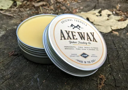 Miniatura 3 de Axe Handle Wax – Mango de cera de hacha y protección para la cabeza – Fórmula probada y verdadera de cera de abeja y aceite de linaza – lata de 2