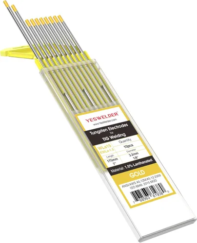 Miniatura 26 de YESWELDER - Electrodo de tungsteno para soldadura TIG, ceriado al 2%, de 1/16 x 7 pulgadas (gris, WC20/EWCe-2), paquete de 10