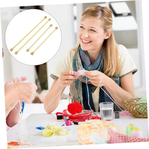 Miniatura 4 de EXCEART 4 barras de madera para colgar banderas de pared horizontales de bambú, varillas de macramé para colgar en la pared, postes para colgar