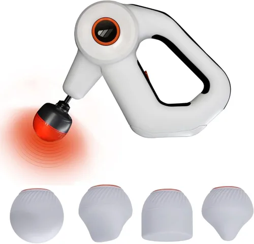 Miniatura 11 de Wellbody Masajeador de percusión de tejido profundo con tecnología de bola de calor, 3 opciones de velocidad, pistola de masaje portátil de mano