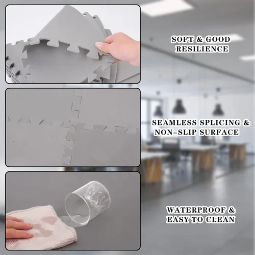 Miniatura 4 de Tapete protector de suelo de espuma de 80 pulgadas de diámetro, antideslizante, para bañeras de hidromasaje, balcón, ducha, bañera de hidromasaje