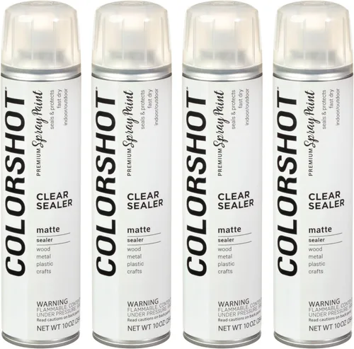 Miniatura 52 de COLORSHOT Pintura en aerosol brillante, aromaterapia (lavanda) 10 onzas, paquete de 4, pintura acrílica de secado rápido, uso en interiores