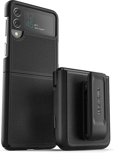 Miniatura 2 de Encased Funda de cinturón para Samsung Galaxy Z Flip 3 con clip de funda serie DuraClip (Z Flip3)