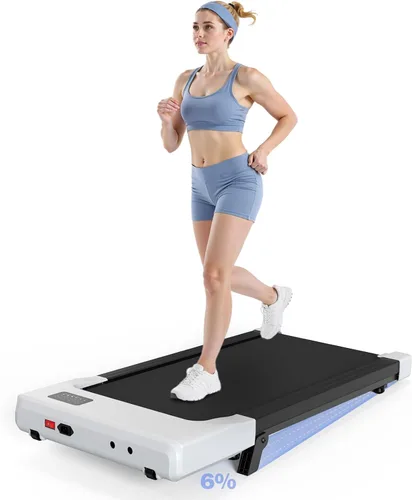 Miniatura 14 de Walking Pad with 6% Incline, 300LBS Capacity Under Desk Treadmill for Home Office, Quiet Portable Mini Treadmill with App & Remote Control, No