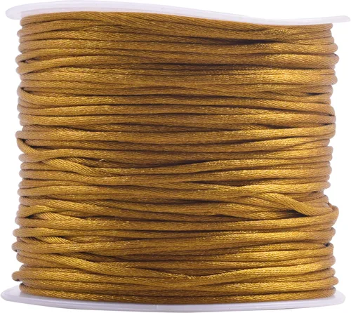 Miniatura 102 de KONMAY 80 Yardas 1.0mm Cordón Rattail de Nylon Satén Seda Trim Hilo para Cuentas para Nudos Chinos, Kumihimo, Trabajo con Cuentas, Macramé, 2-Azul