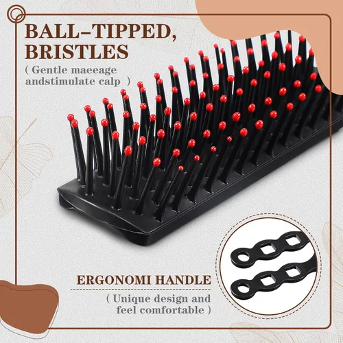 Miniatura 3 de 200 cepillos de pelo para personas sin hogar, envueltos individualmente, cepillo para desenredar, cepillo de pelo rizado, cepillo de ventilación