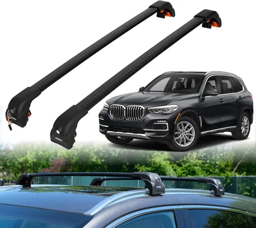 Miniatura 19 de ERKUL Barras transversales de techo para BMW X1 F48 2016-2022 Barras transversales de aluminio con cerradura antirrobo para el techo Compatible