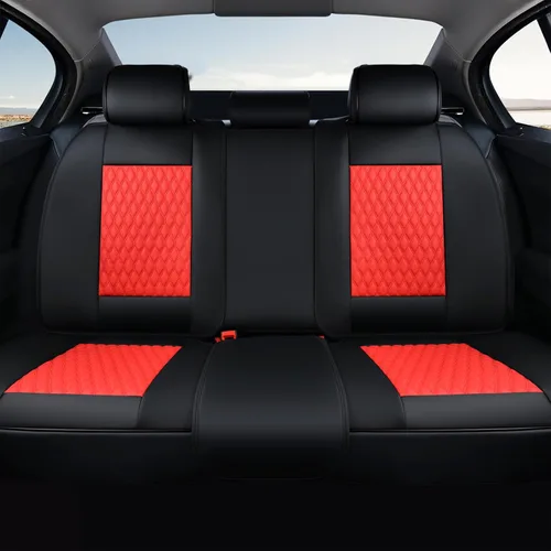 Miniatura 14 de Coverado Juego completo de fundas de asiento de automóvil, fundas de asiento de piel de napa para automóvil, protector de asiento de automóvil