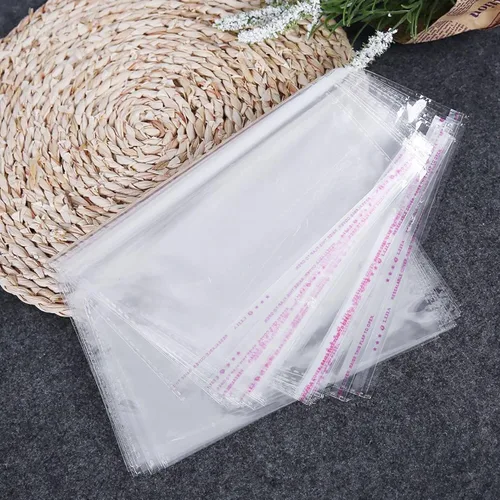 Miniatura 7 de Bolsas de celofán adhesivas transparentes de 18 x 24 pulgadas, 100 unidades, grandes bolsas de celofán autosellantes de 2 mil bolsas de polietileno