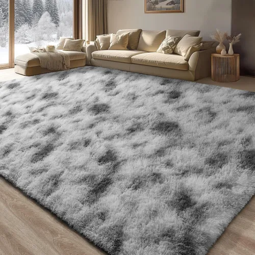 Miniatura 25 de Merelax Alfombra Moderna Suave y Esponjosa Shaggy para Dormitorio Sala de Estar Decoración de Sillas Pequeñas Alfombras Tapetes para Pies Piso, Verde